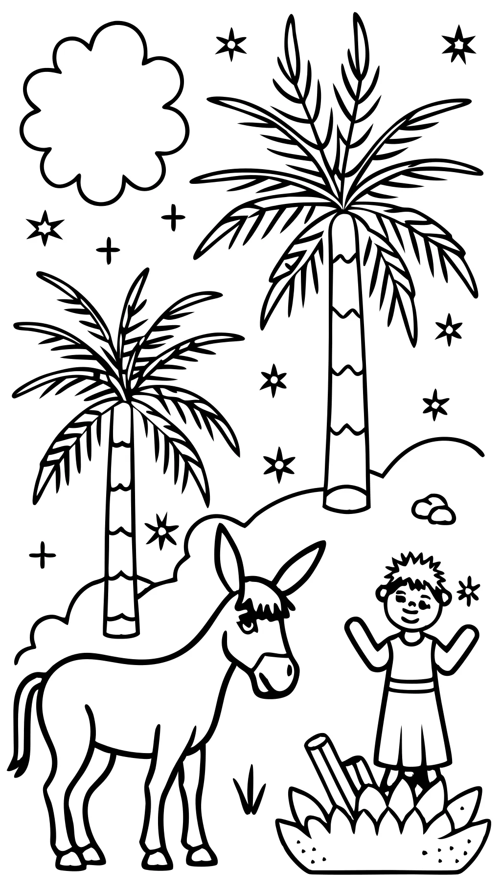 palm sunday coloring page